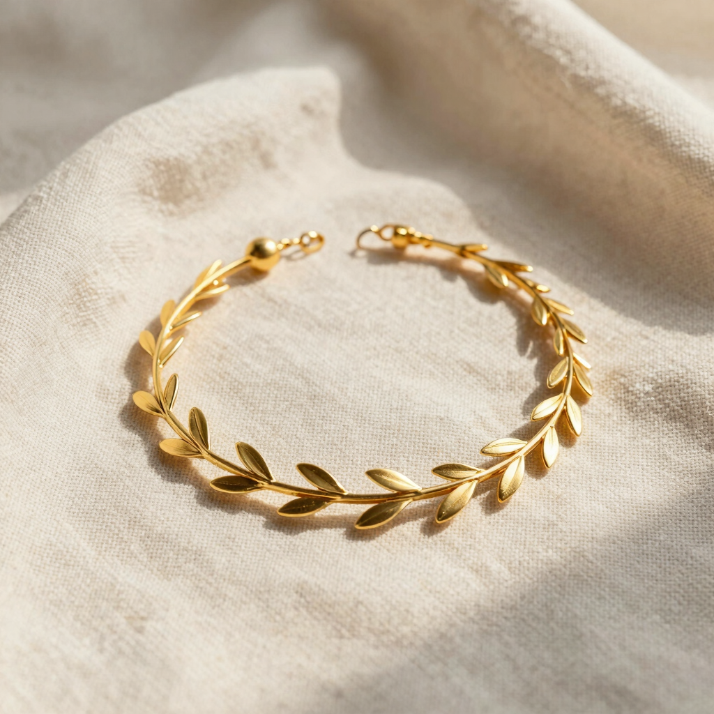 Delicate Laurel Leaf Bracelet