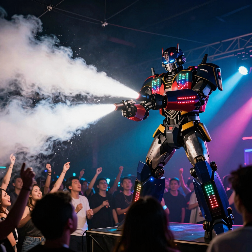 Invasión Robot LED y CO2 Blast