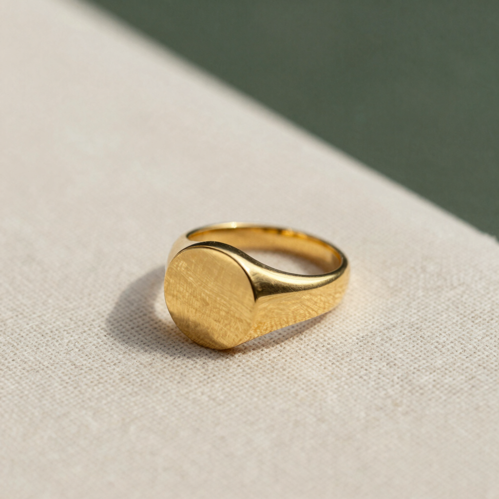 Solitude Gold Signet Ring