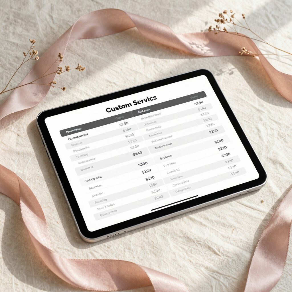 Services & Pricing Guide Template