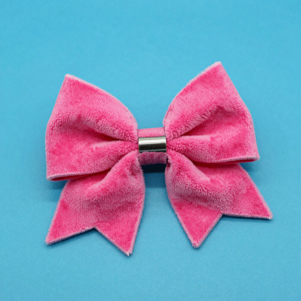 Lazo de Terciopelo Rosa Neón