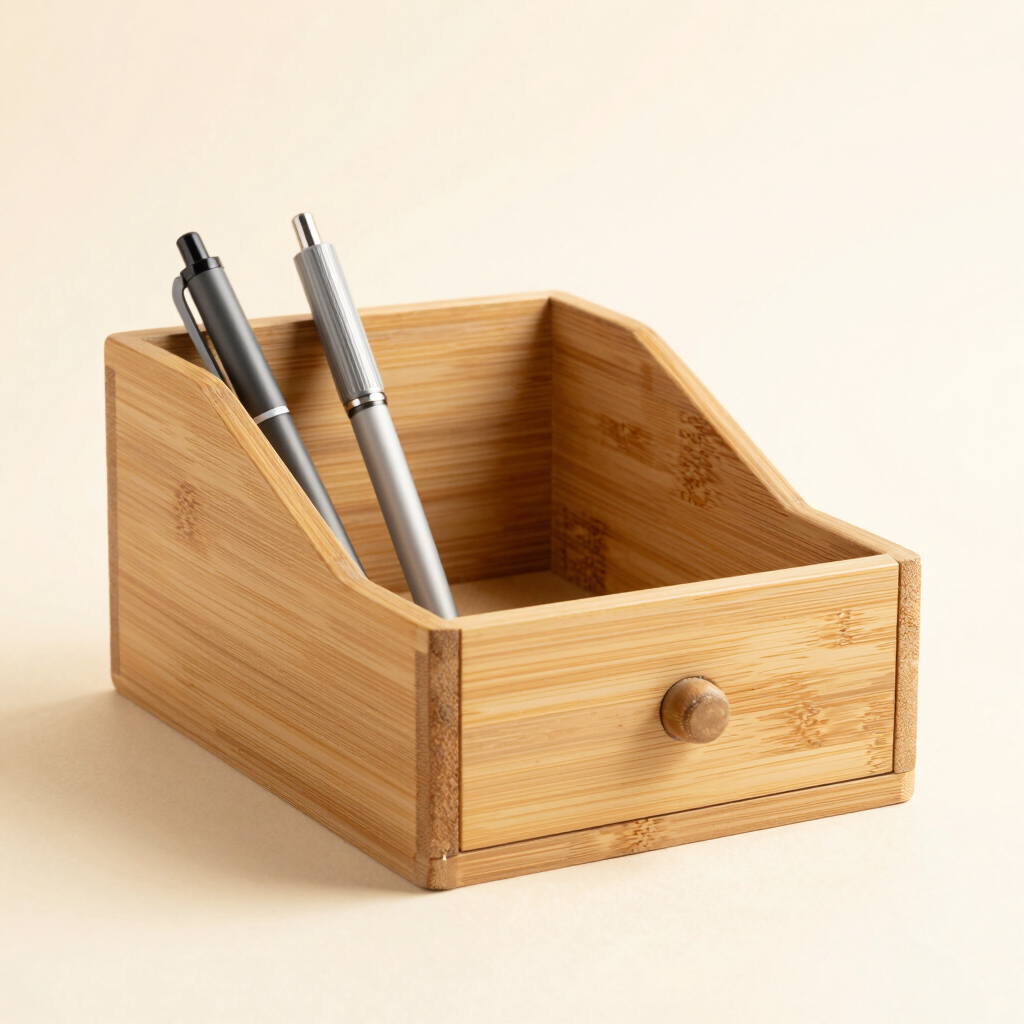 Modular Bamboo Desktop Organizer