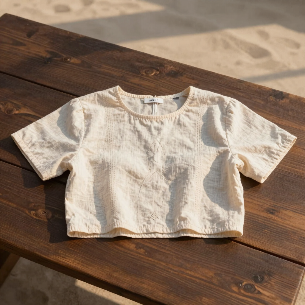 Condado Cropped Linen Top