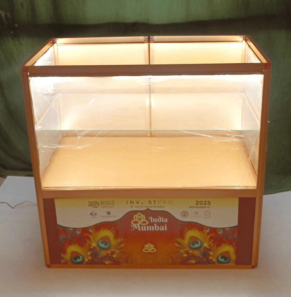 Front Back folded view of Double decker Counter