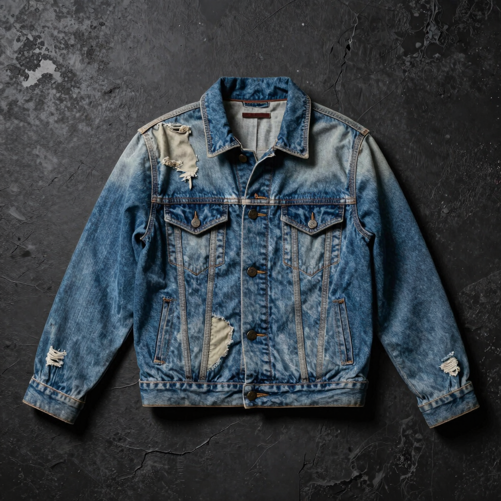 Chamarra Denim Parches 90s