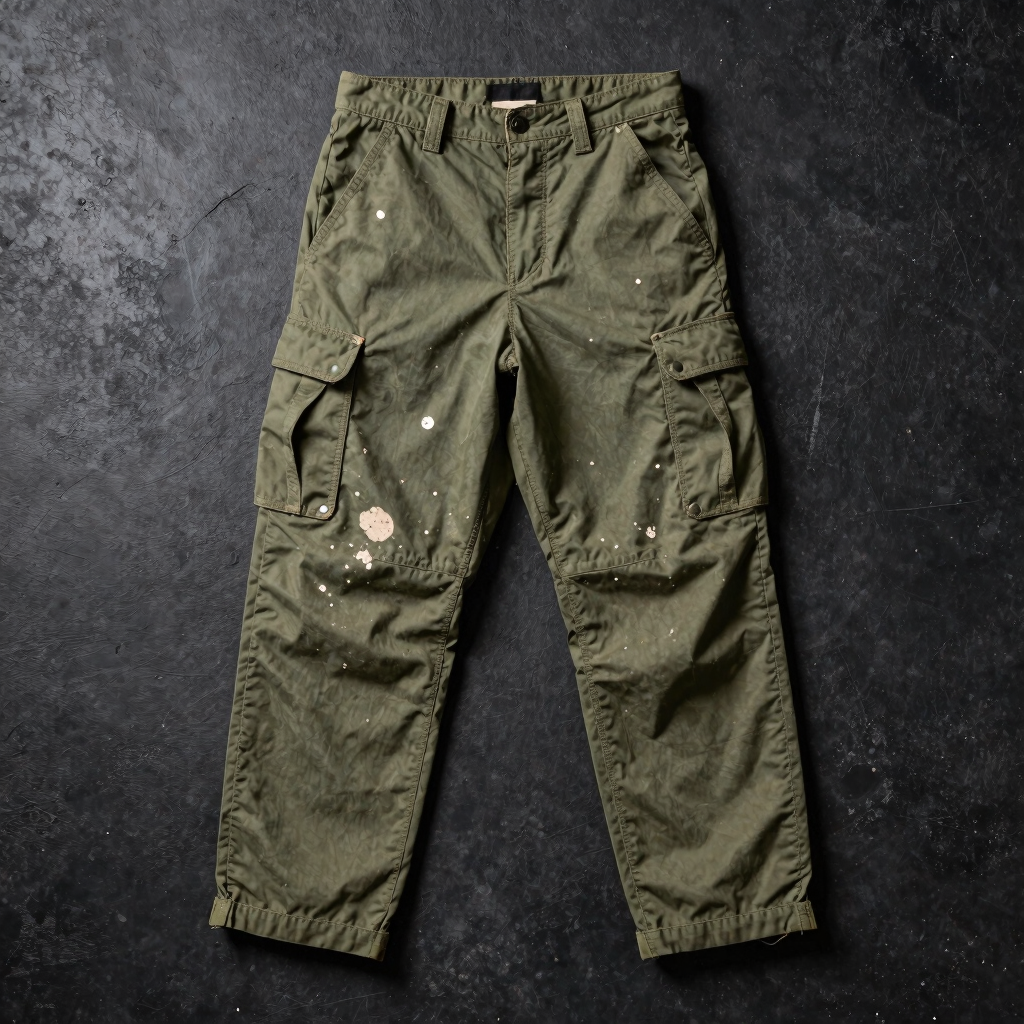 Pantalón Cargo Militar Reparado