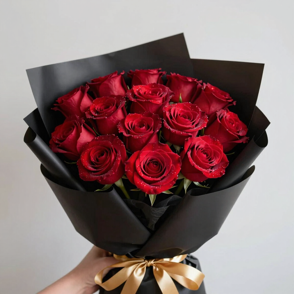 Buket Mawar Merah Klasik Sierra