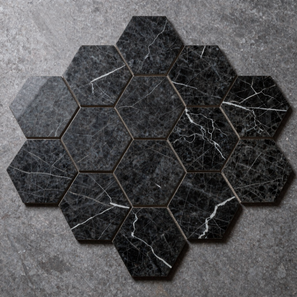 Midnight Nero Marquina Hexagon Tile