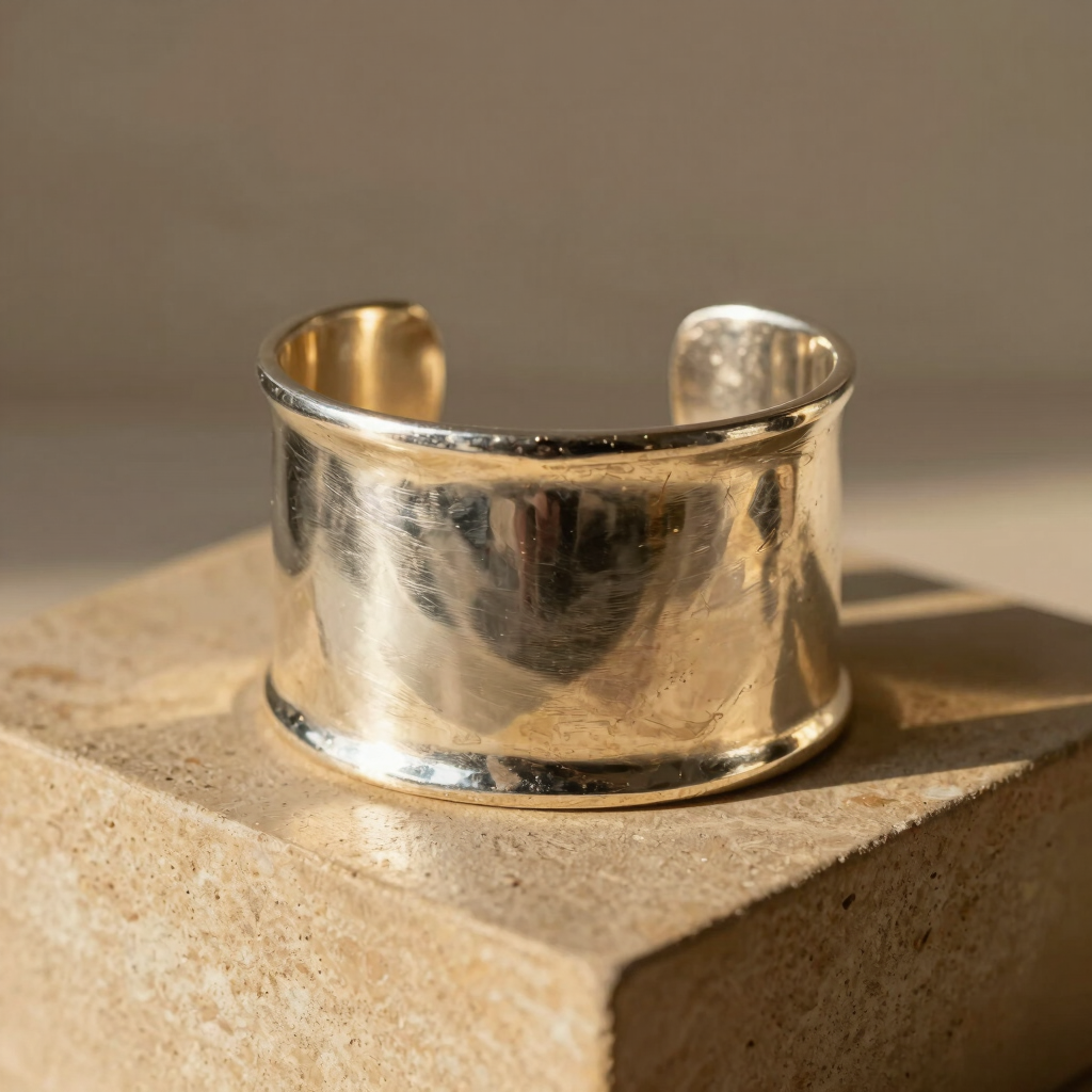 Chandra Beaten Silver Cuff