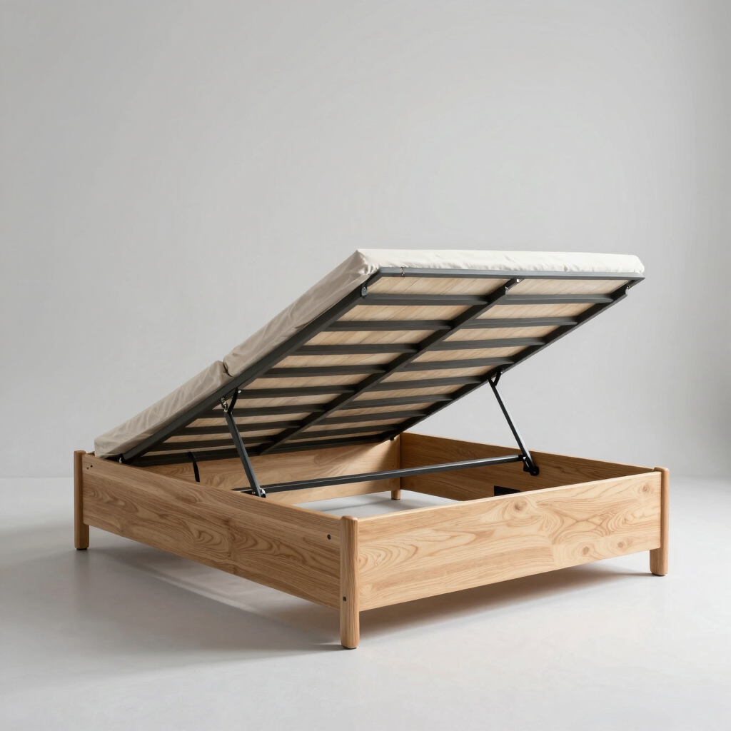 FORMA Grid Lift-Up Storage Bed Frame Full