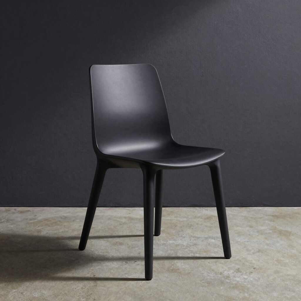 Draft Matte Black Dining Chair