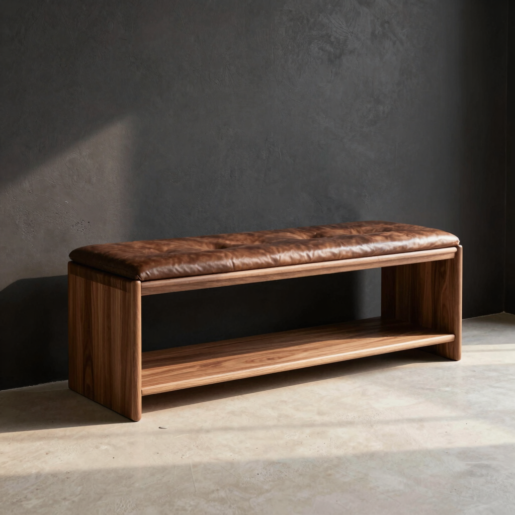 Modulus Walnut Storage Bench