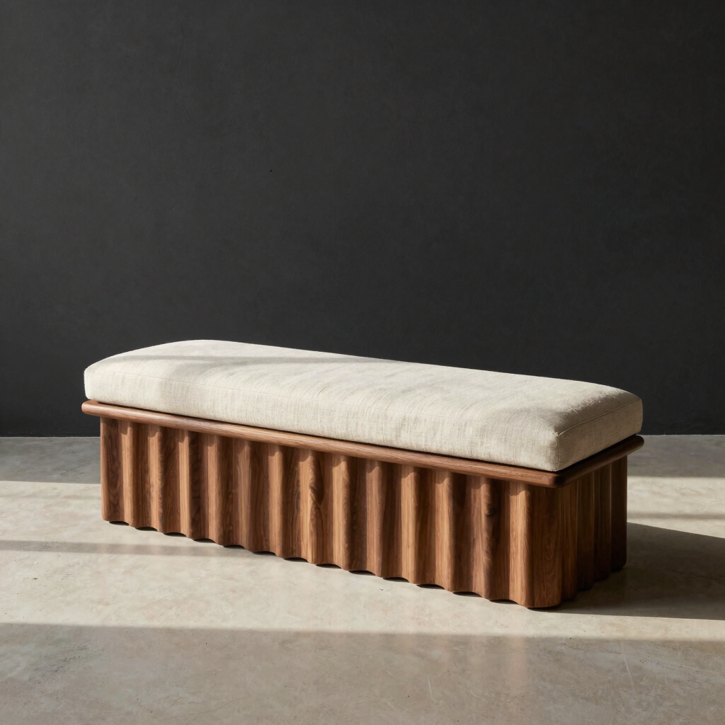 Garrison Fluted Storage Bench