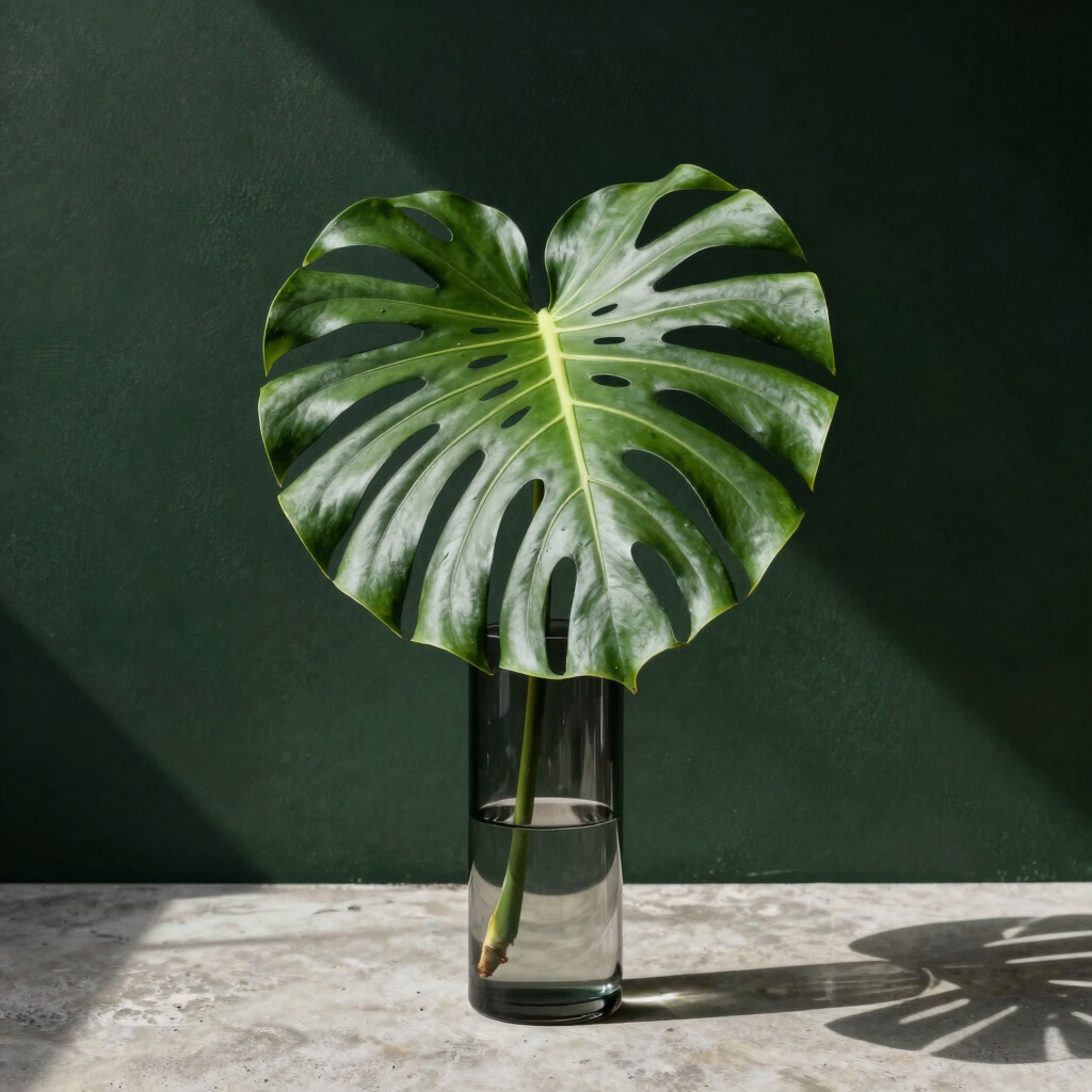 Smoked Glass and Monstera