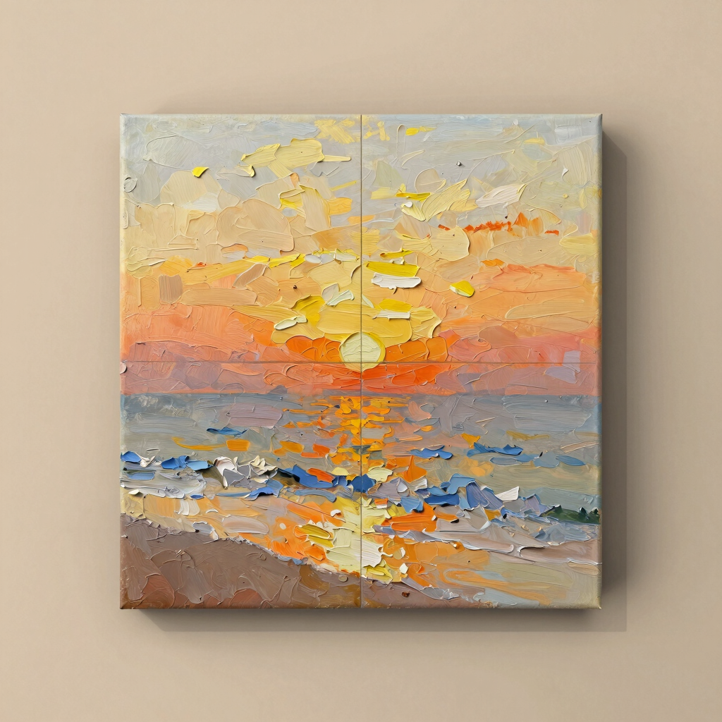 Golden Hour Coastal Canvas
