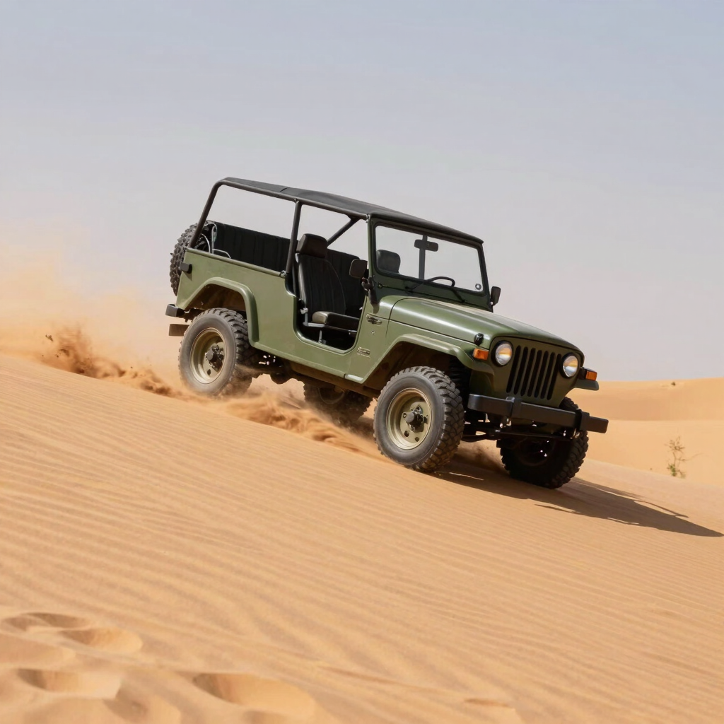 Vintage Jeep Desert Dune Bashing