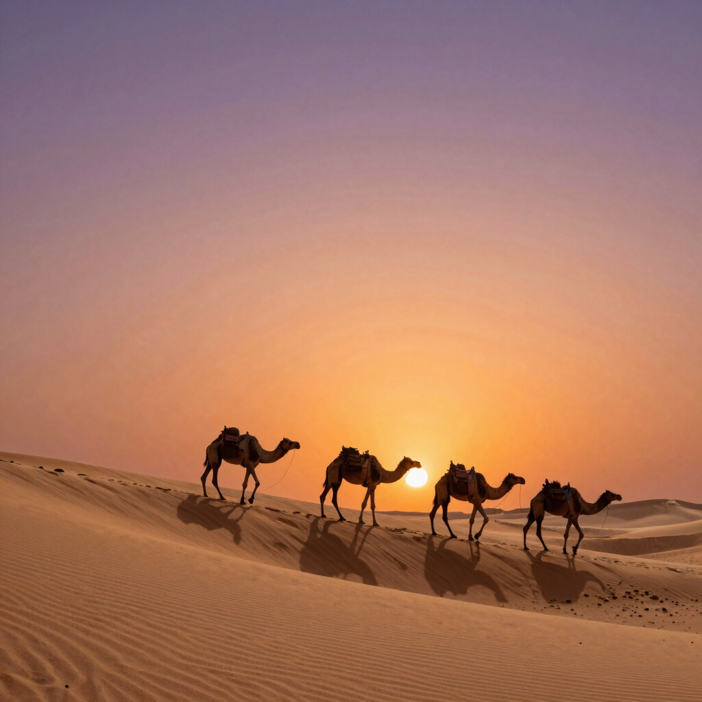Sunset Camel Trek & Dunes Champagne Toast