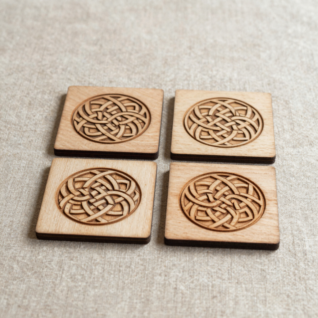 Set de 4 Sous-Verres Entrelacs Celtes