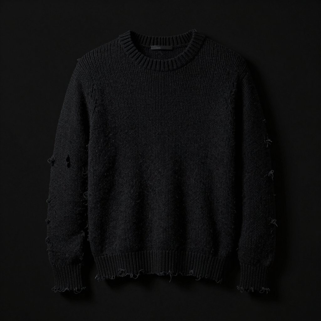 Raw Edge Merino Knit Sweater