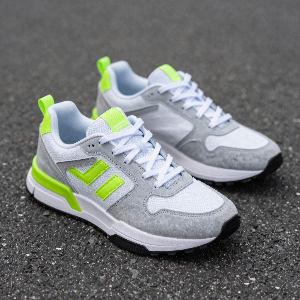 Neon Accent Running Shoes
