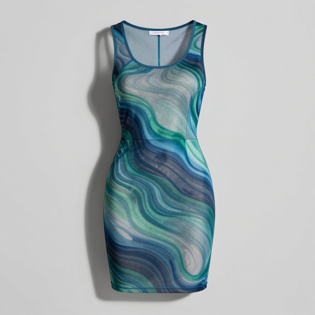 Siren Mesh Asymmetric Dress