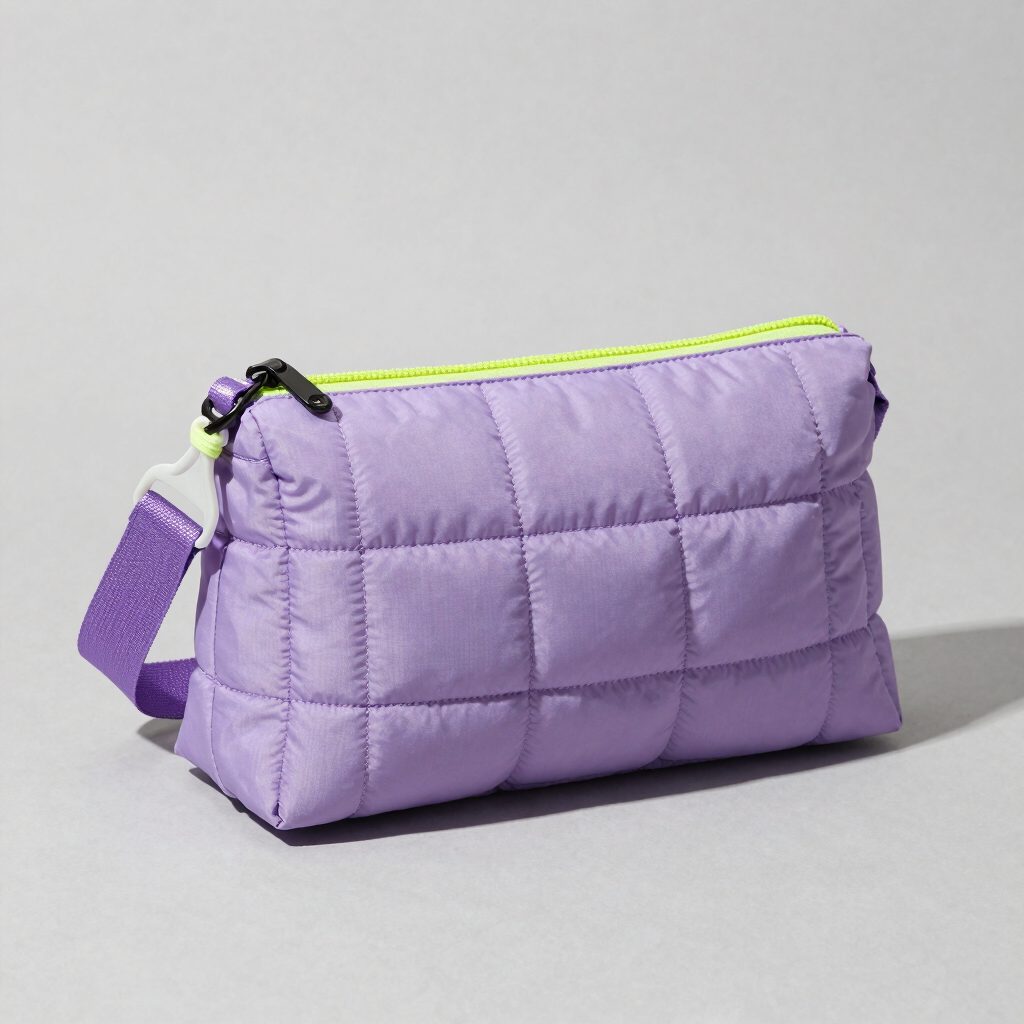 Techno-Glow Nylon Puffer Bag