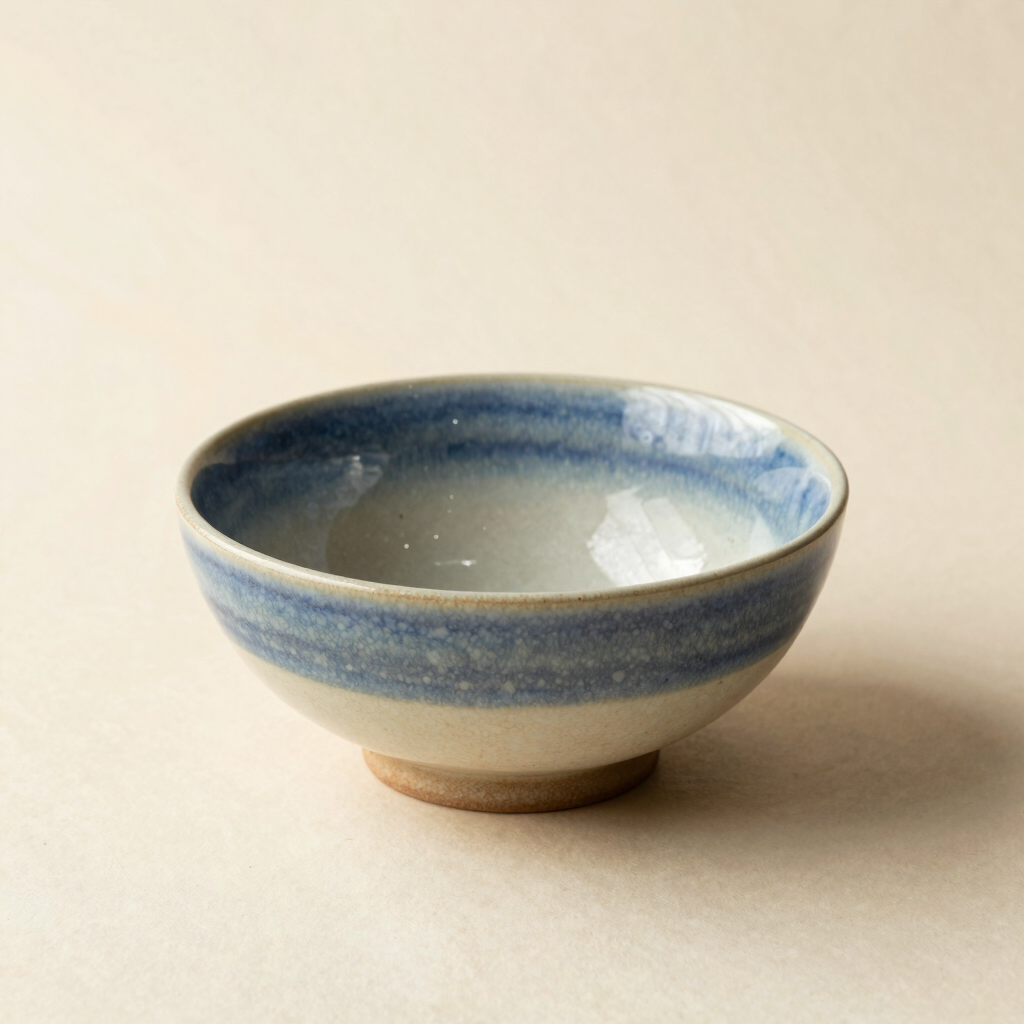 Handmade Clay Indigo Serving Bowl