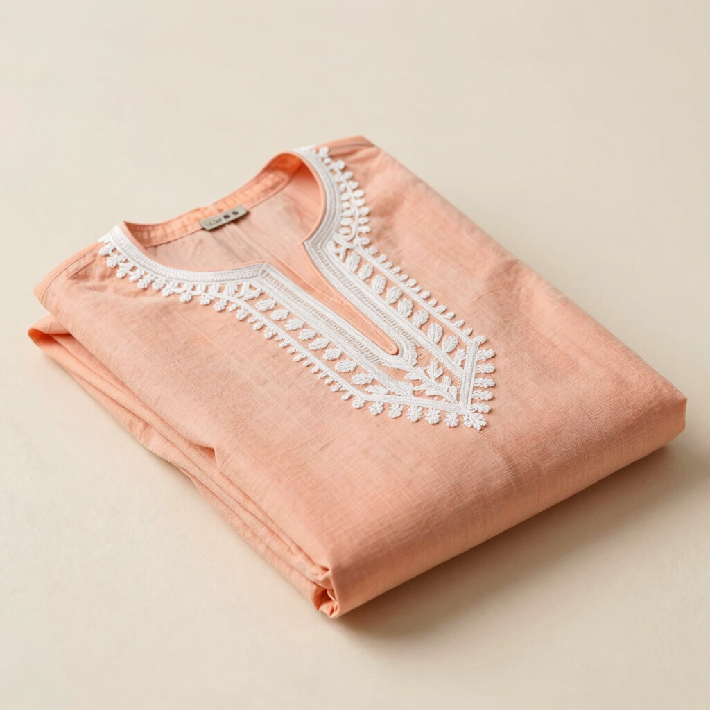 Chikankari Hand-Embroidered Kurta