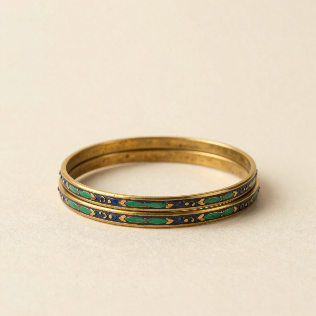 Brass Meenakari Peacock Bangles