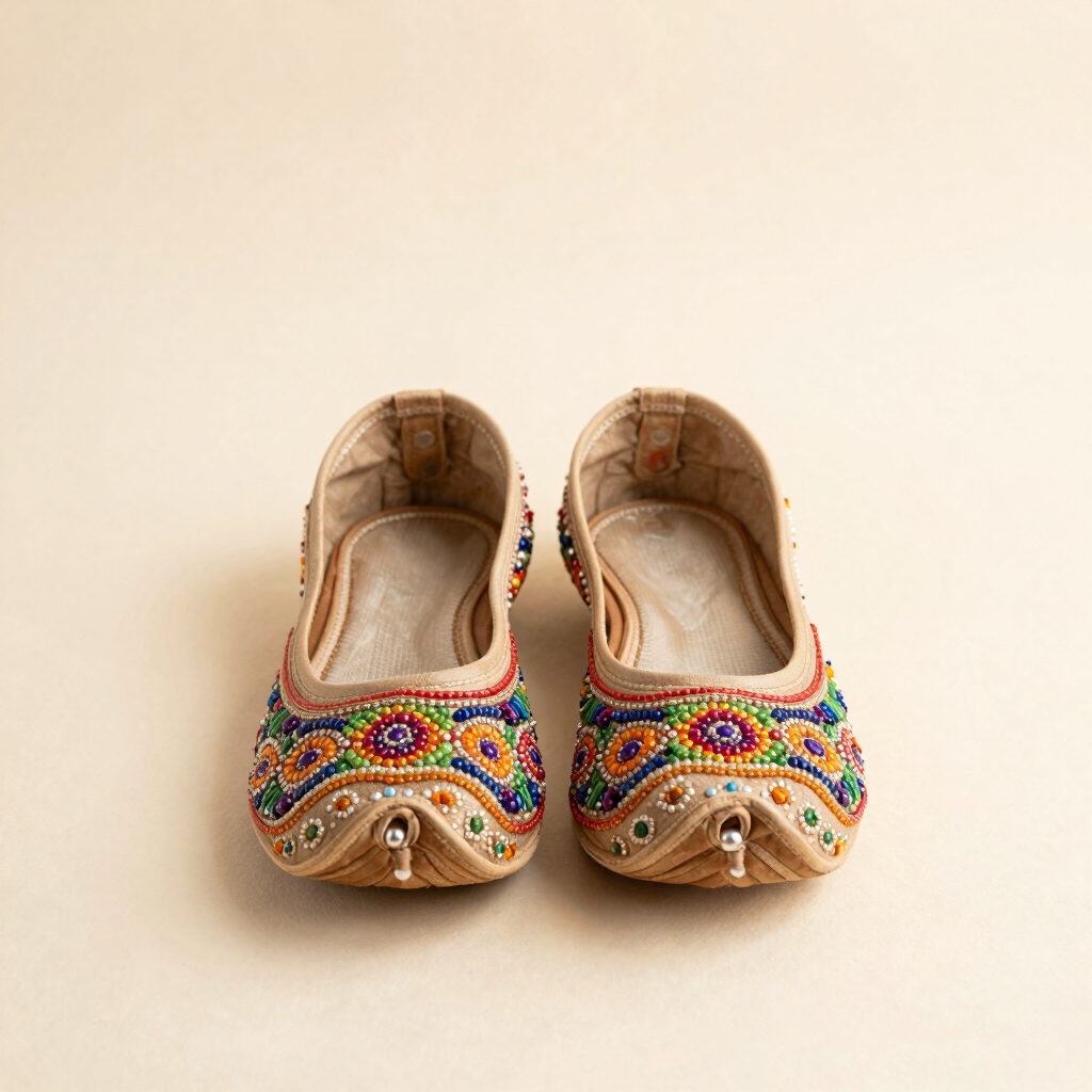 Beaded Boho Jutti Flats