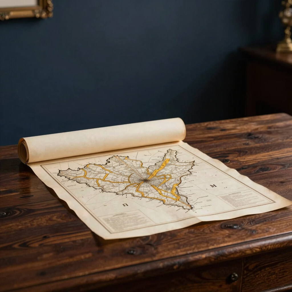 Vintage Ornithological Map Poster