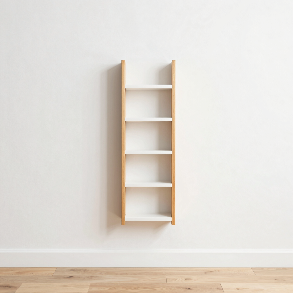 Saga Narrow Wall Floating Book Rack