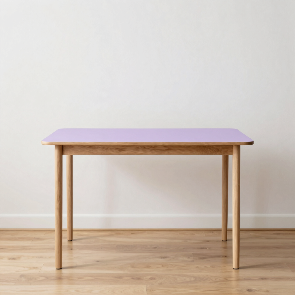 Freja Wood Gaming Desk in Lilac