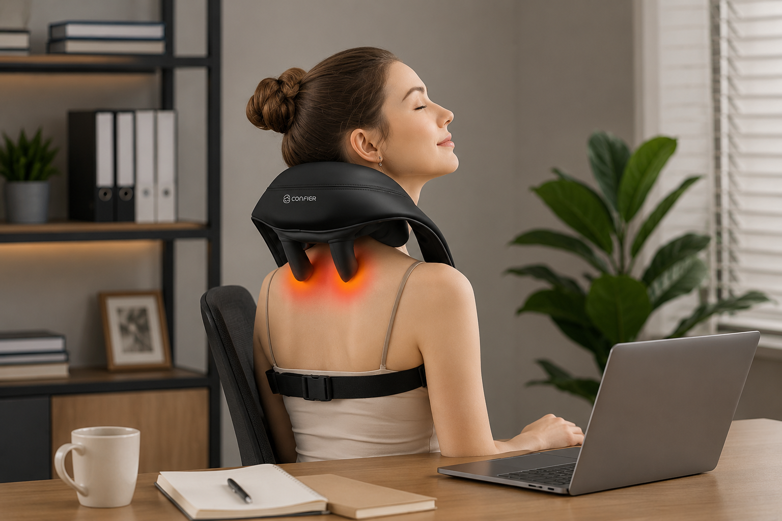 Comfier masajeador shiatsu pro para contracturas
