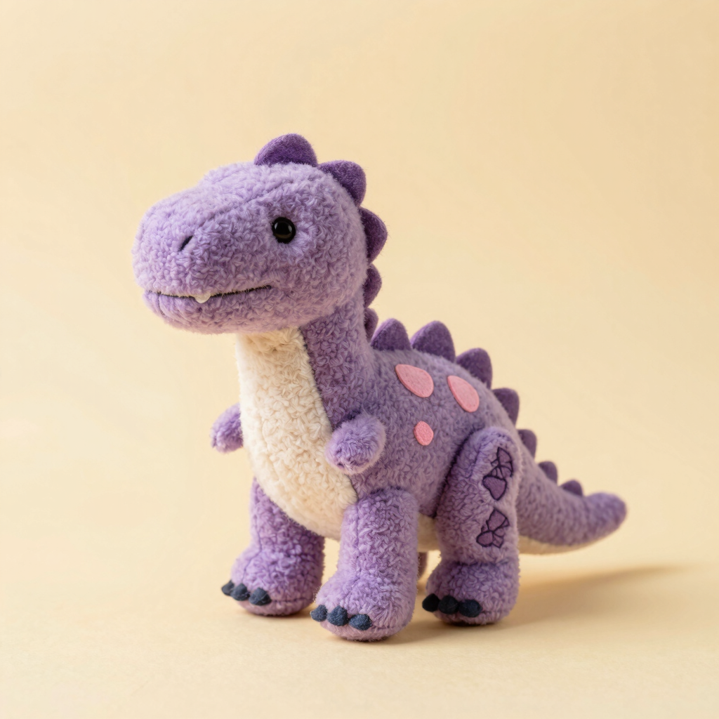 Peluche Dinosaurio Lila Cariñoso
