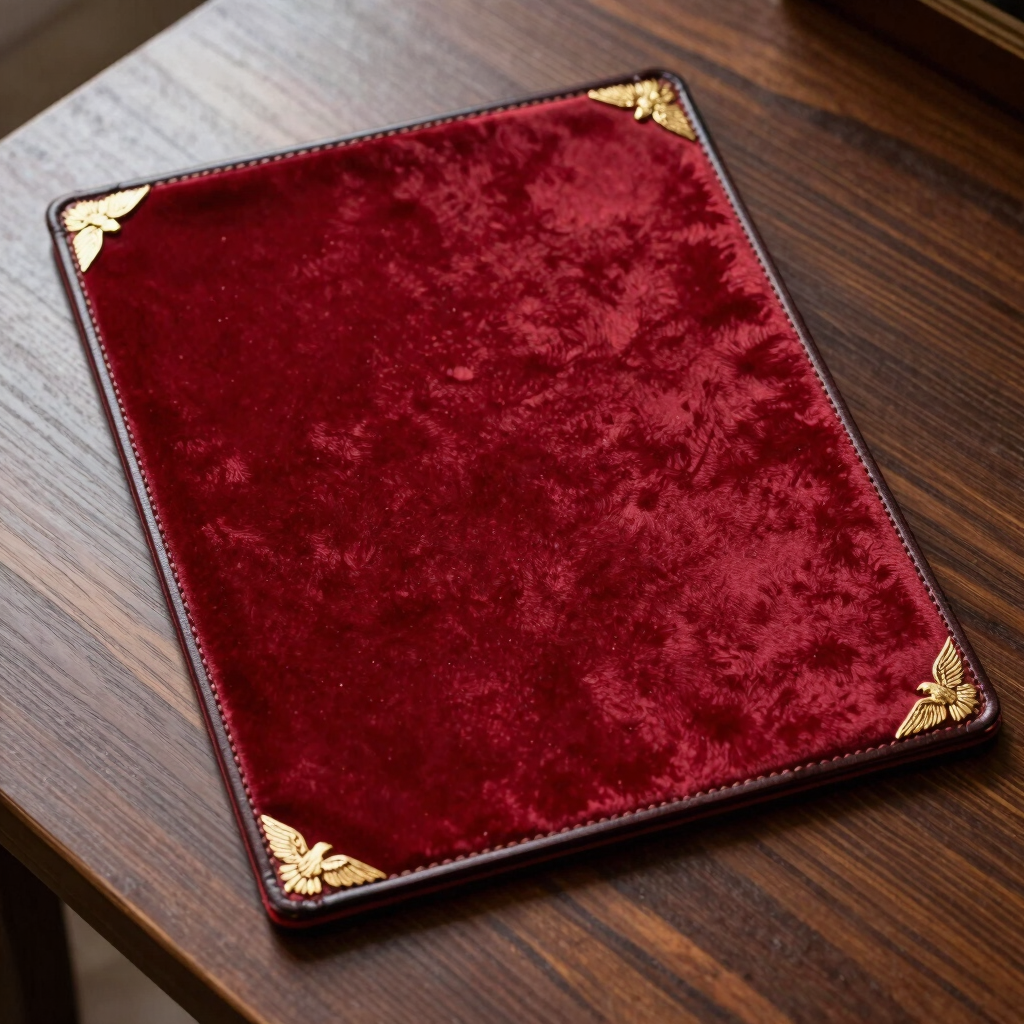 Crimson Velvet Desk Blotter