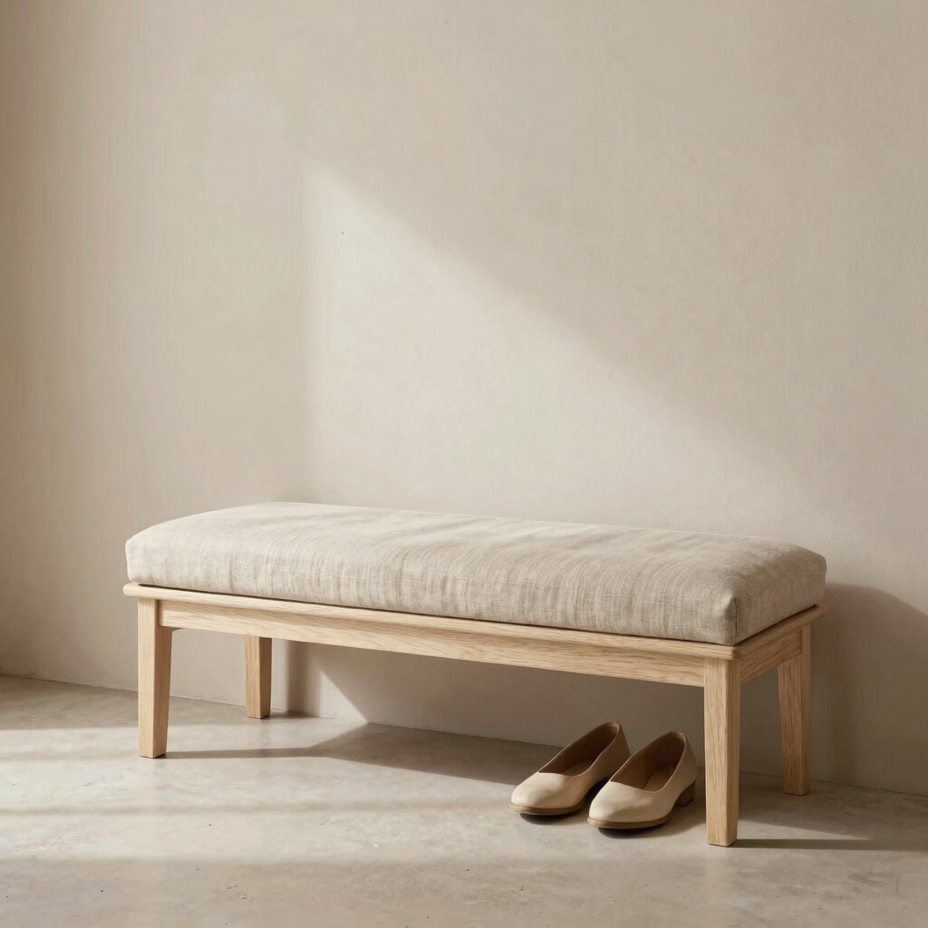 Koto Entryway Oak Shoe Bench