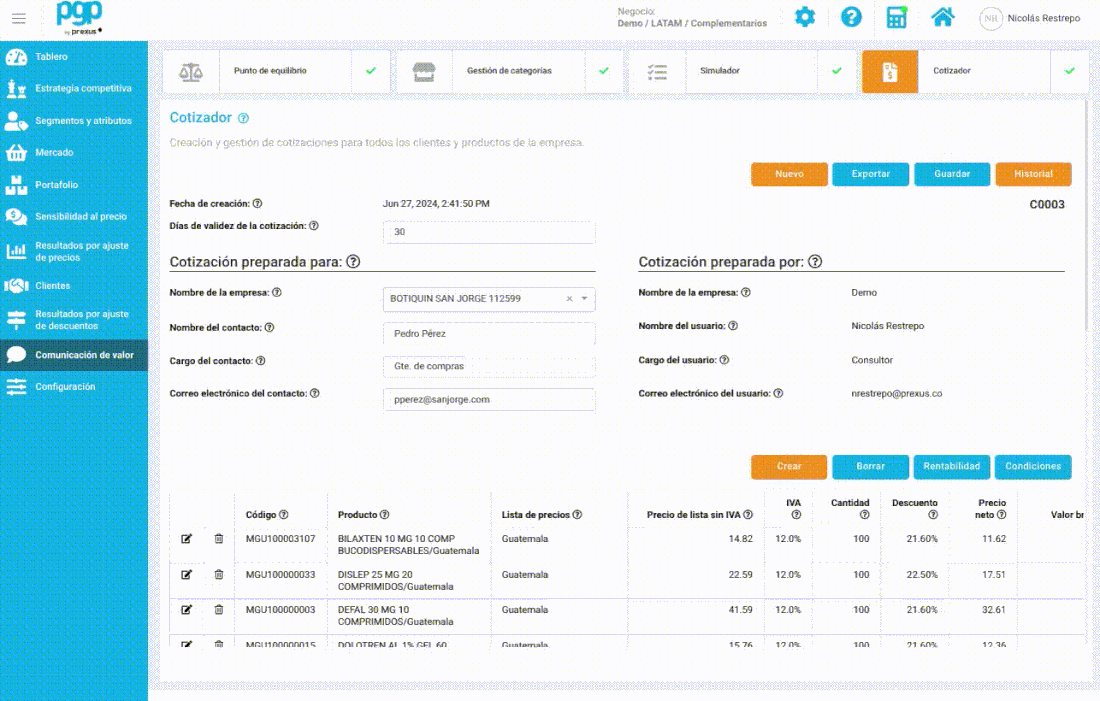 Crea cotizaciones y gestiona el flujo de autorizaciones con PGP