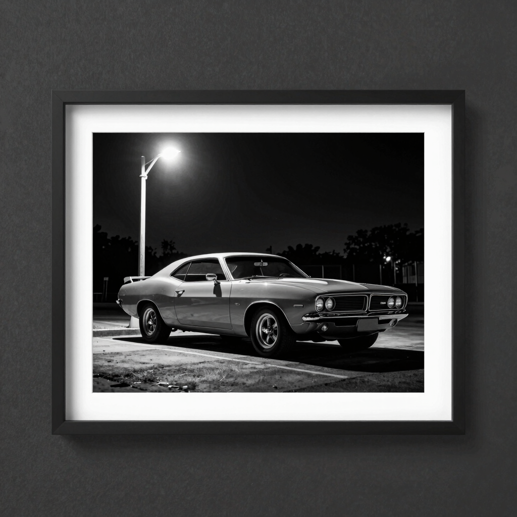 Midnight Muscle Framed Print