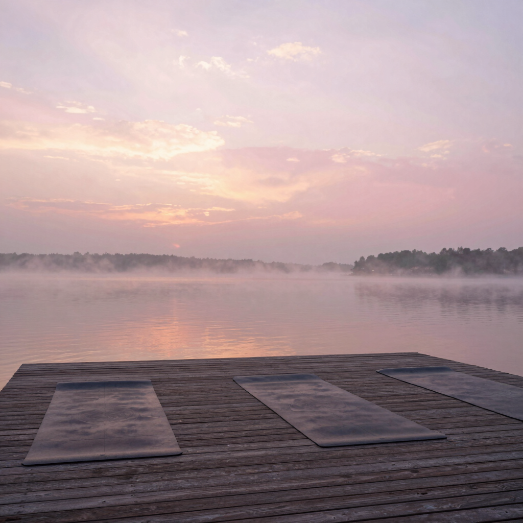 Sunrise Lakefront Stretching Sensitivity Wake Up