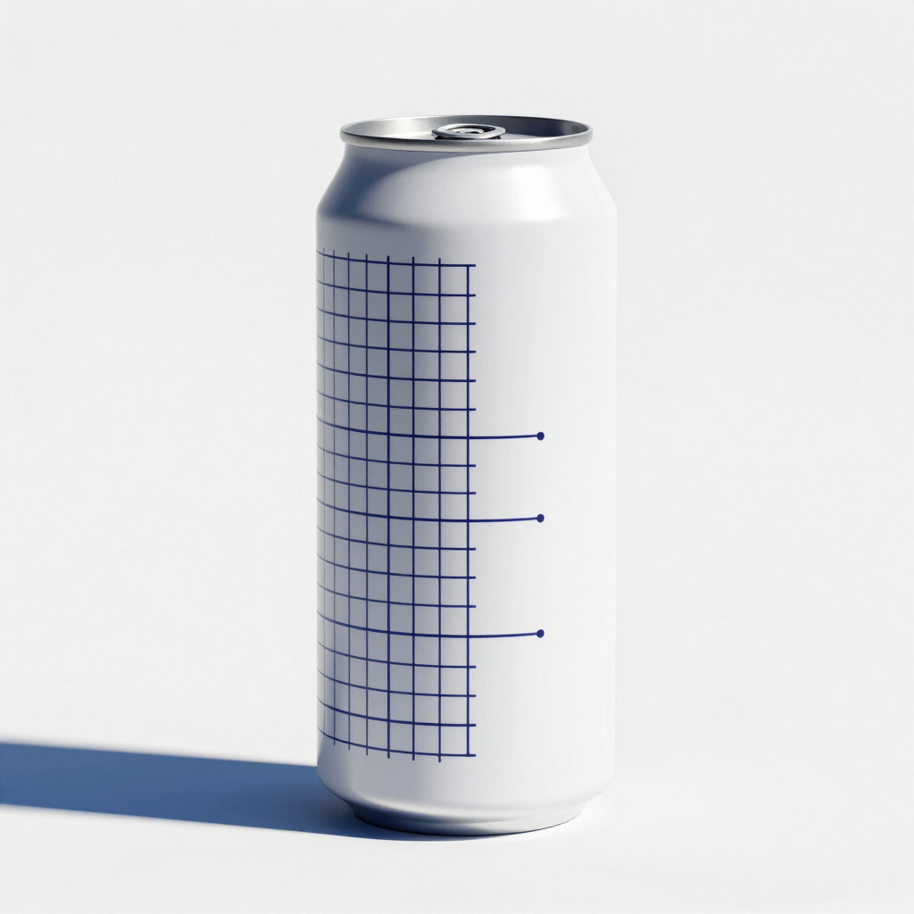 Minimalist Design Energy Drink Can