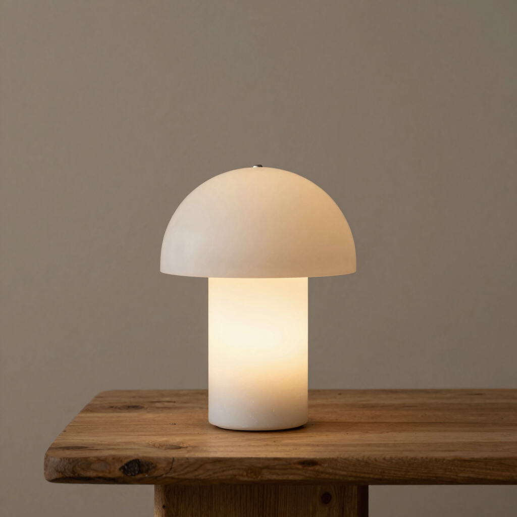 Alabaster Dome Table Lamp