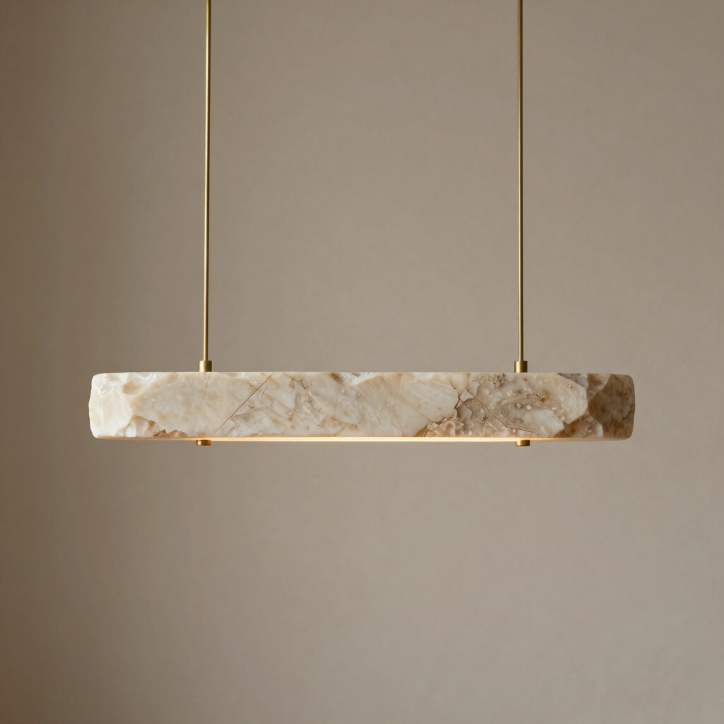 Linear Travertine Pendant Light