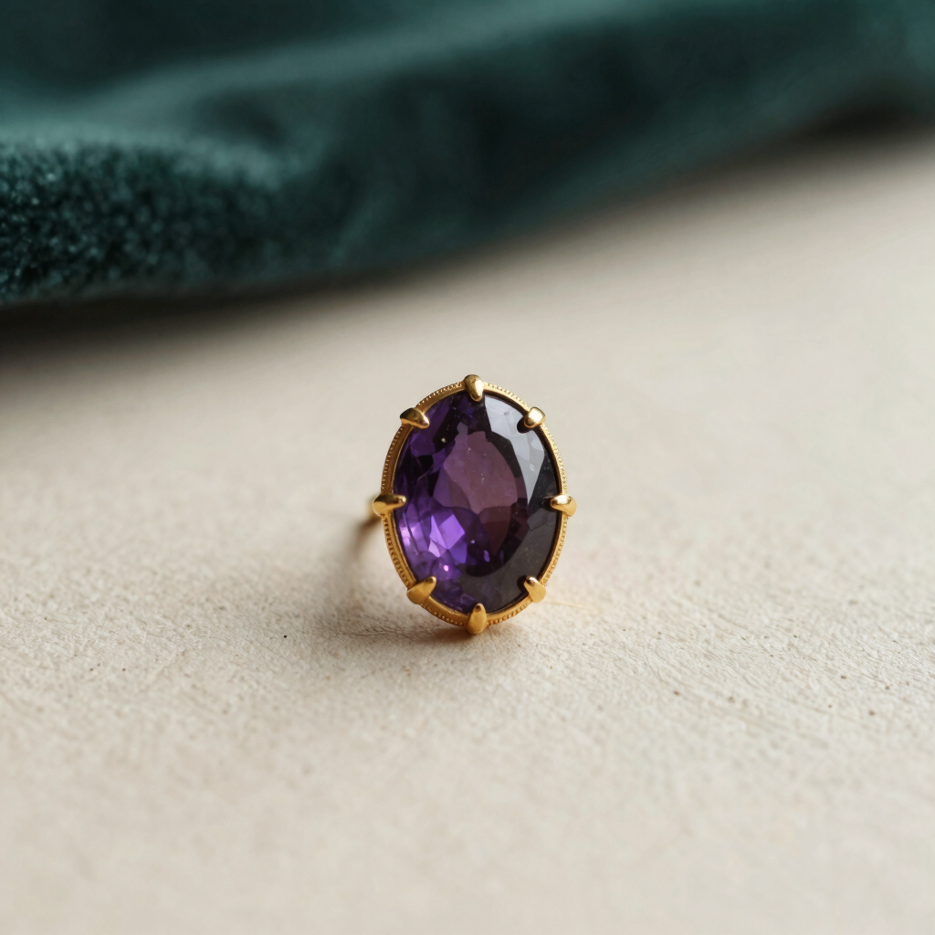 Art Nouveau Amethyst Pin