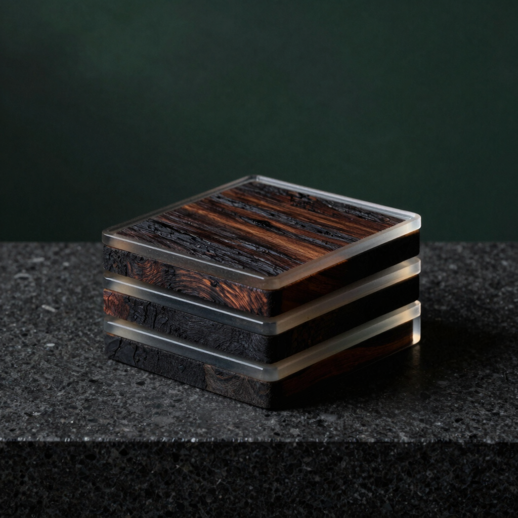 Charred Wood and Resin Coasters