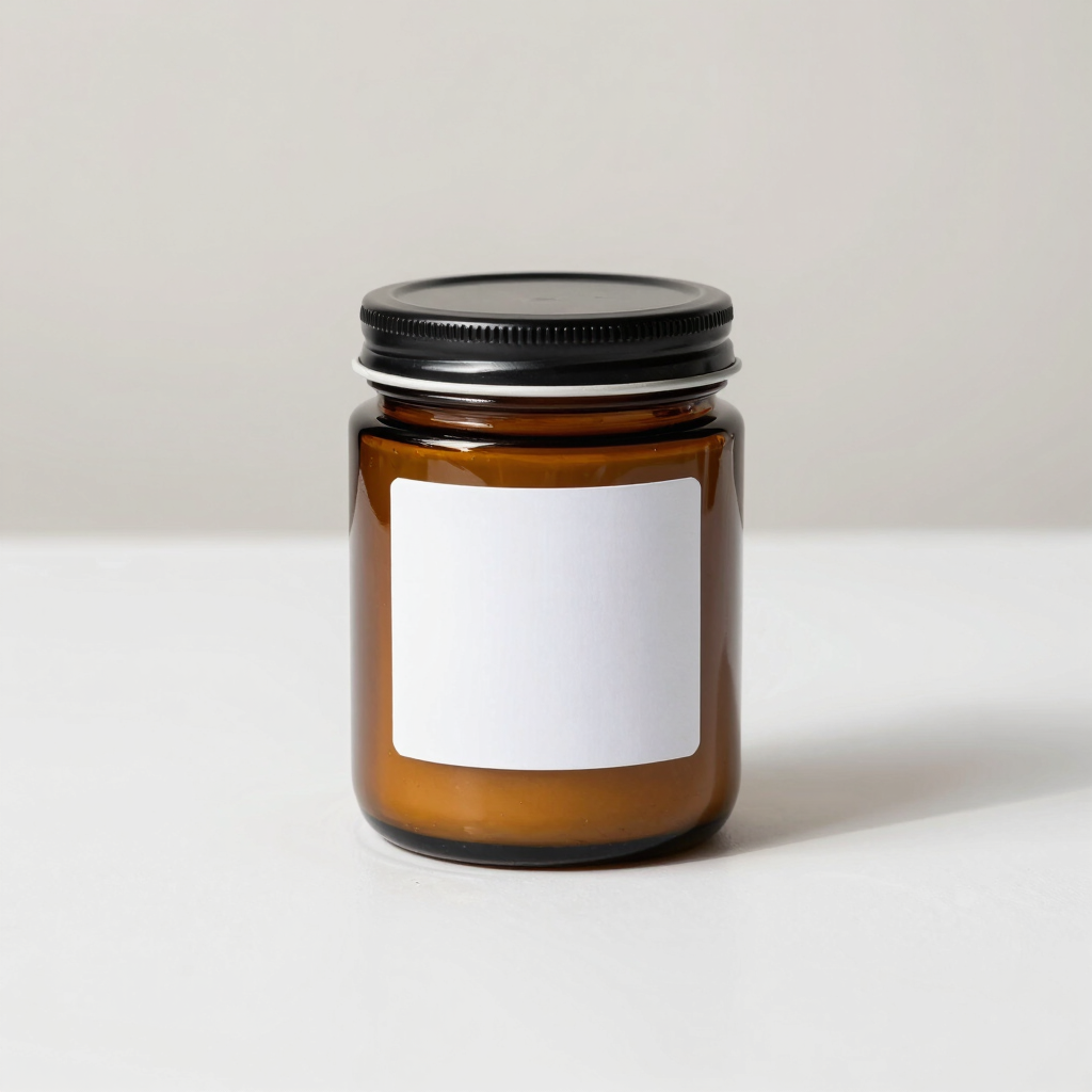 Scented Amber Glass Candle