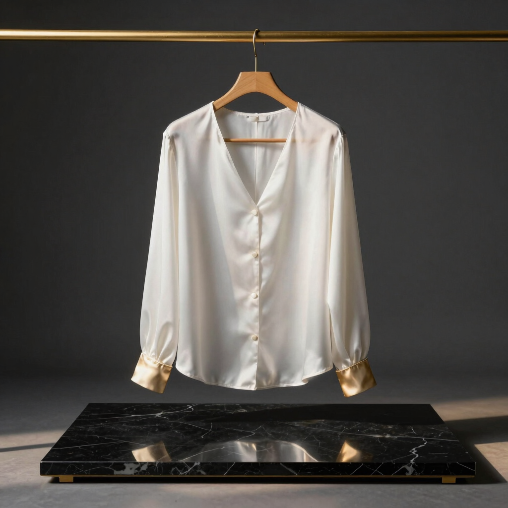 UUER Silk Monolith Blouse