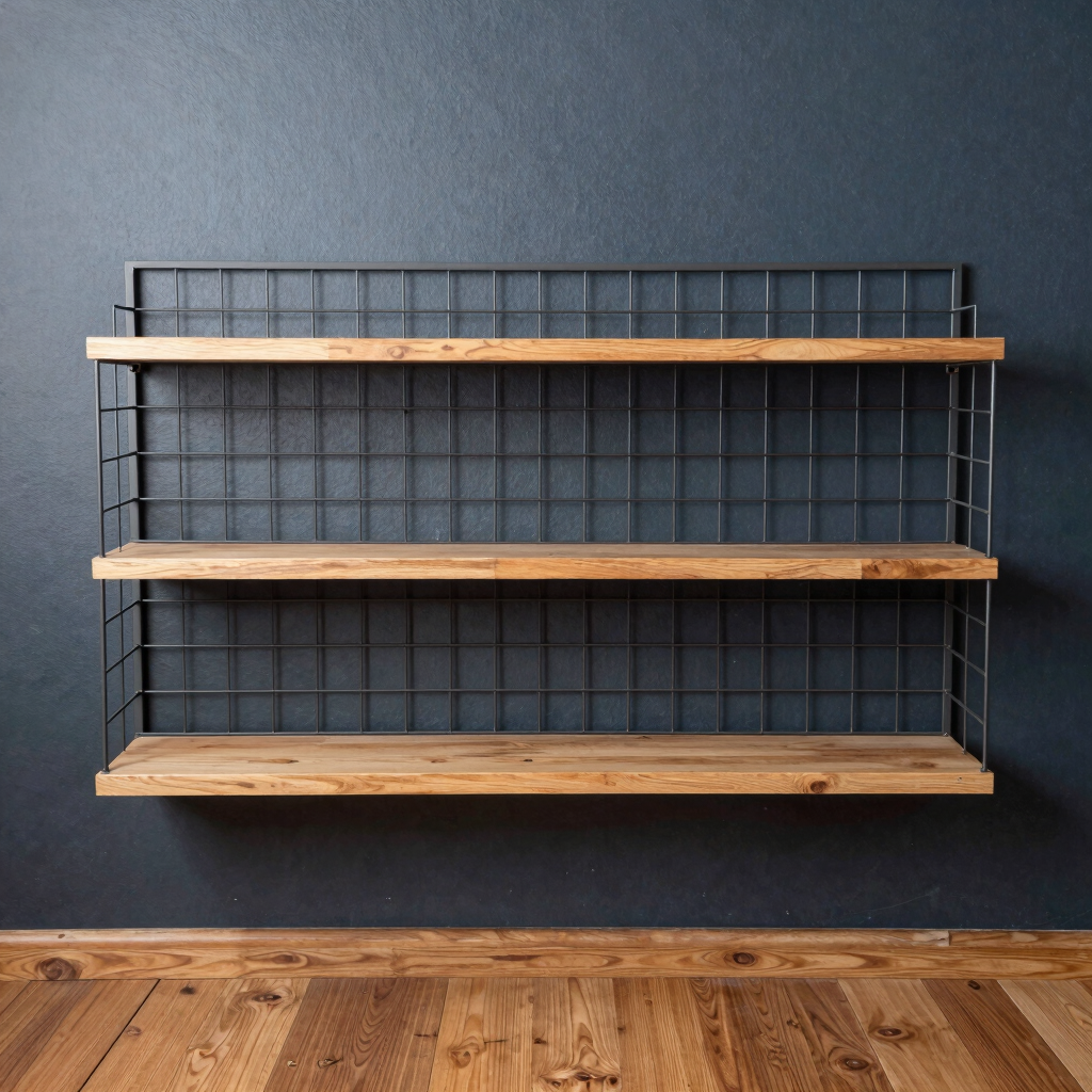 Architectural Wall Grid Shelf Unit