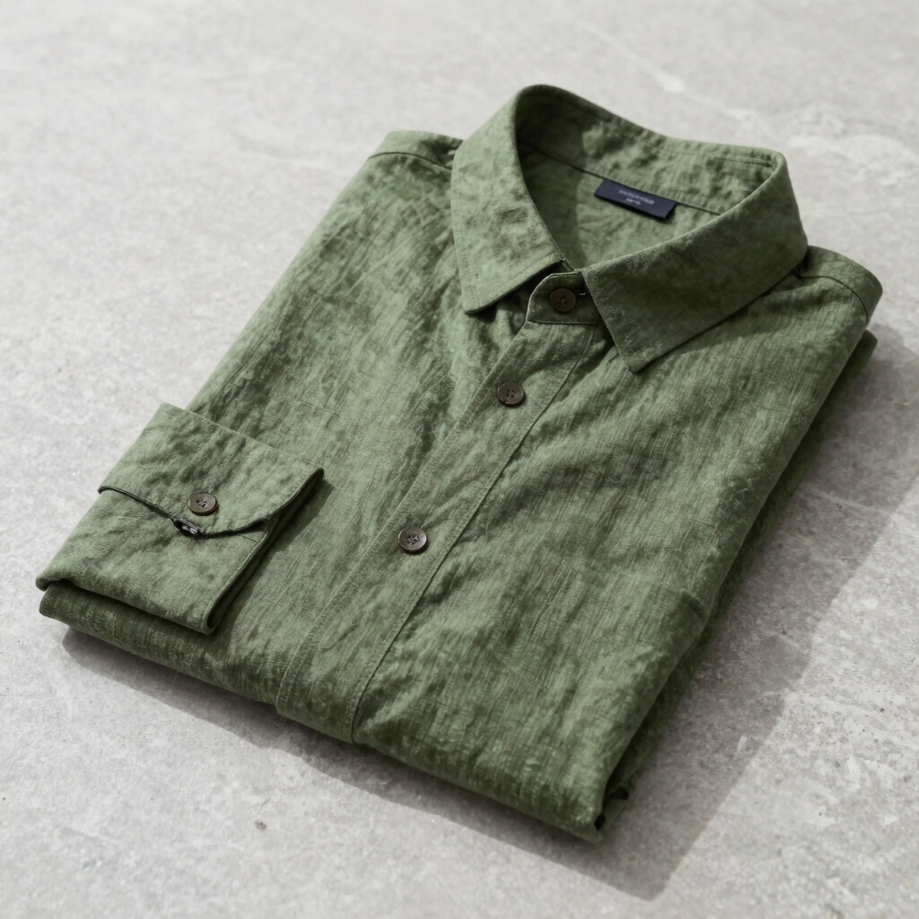 Camisa de Lino de Cuello Mao