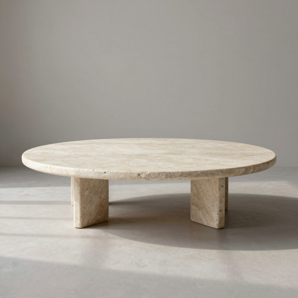 Monolith Travertine Coffee Table
